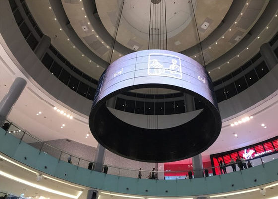 Full Color Flexible Led Video Display , P1.56 P1.785 P2 P2.5 Cylinder Flexible Led Screen