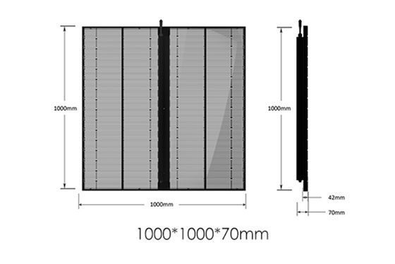 High Brightness Indoor Outdoor SMD P2.84 P20 Full Color Video Wall Glass LED Mesh
