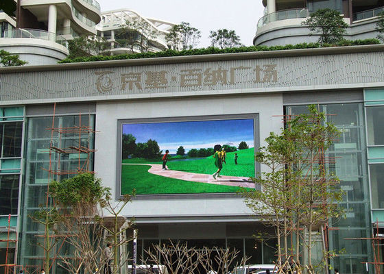 Plaza Outdoor Full Color LED Screen DIP P10 P8 P6 LED Video Wall 2R1G1B Light Weight