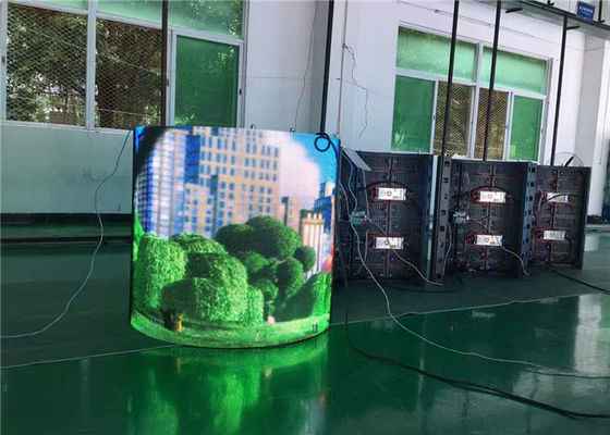 High Contrast Led Flexible Curtain Screen 10mm Pixels 360 LED Display Full Color