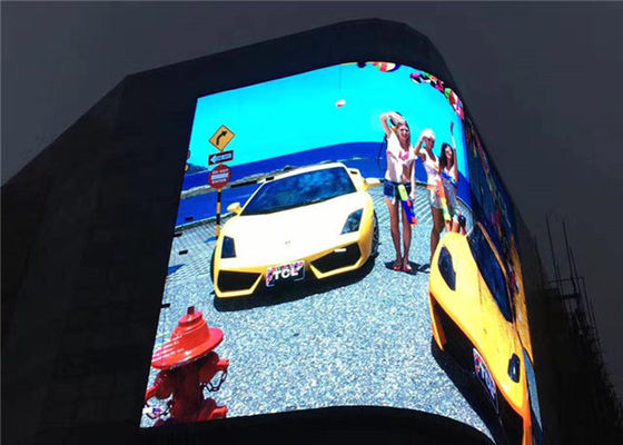 Full Color Curved LED Display Screen P10 IP65 For Business Advertising