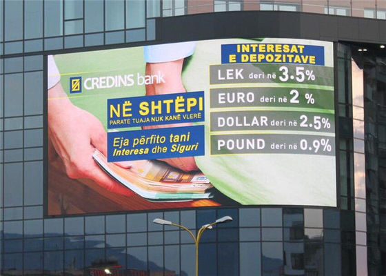 High Brightness Outdoor Advertising LED Display Screen Curved Video Screen