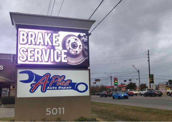 Outdoor Double Side Front Access LED Display HD P4 With Front Opening Cabinet