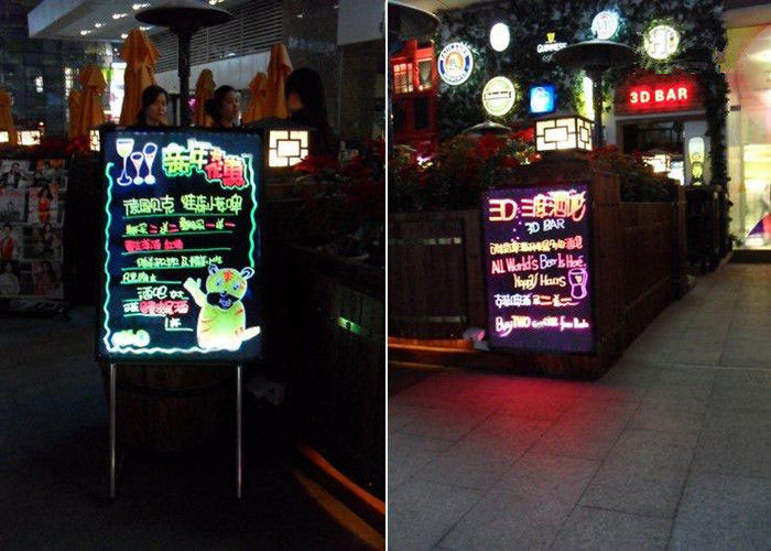 Shop Menu Flashing LED Writing Board With Arcylic Surface Aluminum Stands