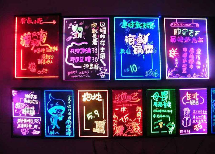 Digital Erasable Illuminated Led Writing Board Full Color Advertising Flashing
