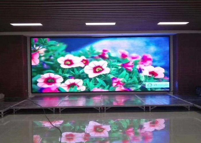 IP65 SMD Indoor Led Billboard Tri In One Full Color Led Wall 140° View Angle
