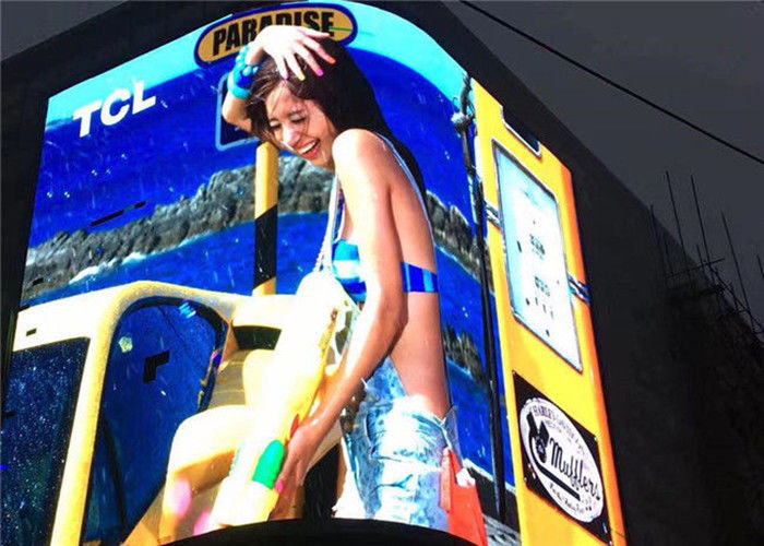 Full Color Curved LED Display Screen P10 IP65 For Business Advertising