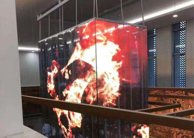 P7.8 LED Transparent Display Full Color Advertising LED Video Wall 3840hz